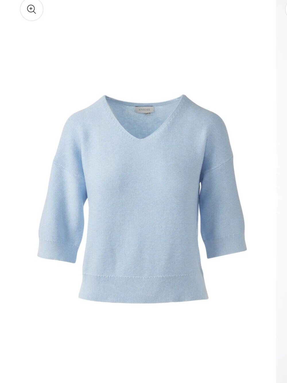 Kinross Easy Garter V Neck Size XS